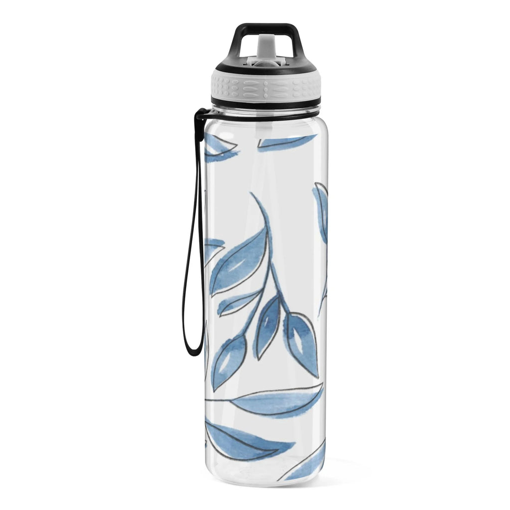 Blue Leaves 32oz Tritan Leakproof Sports Bottle with Straw Z9039