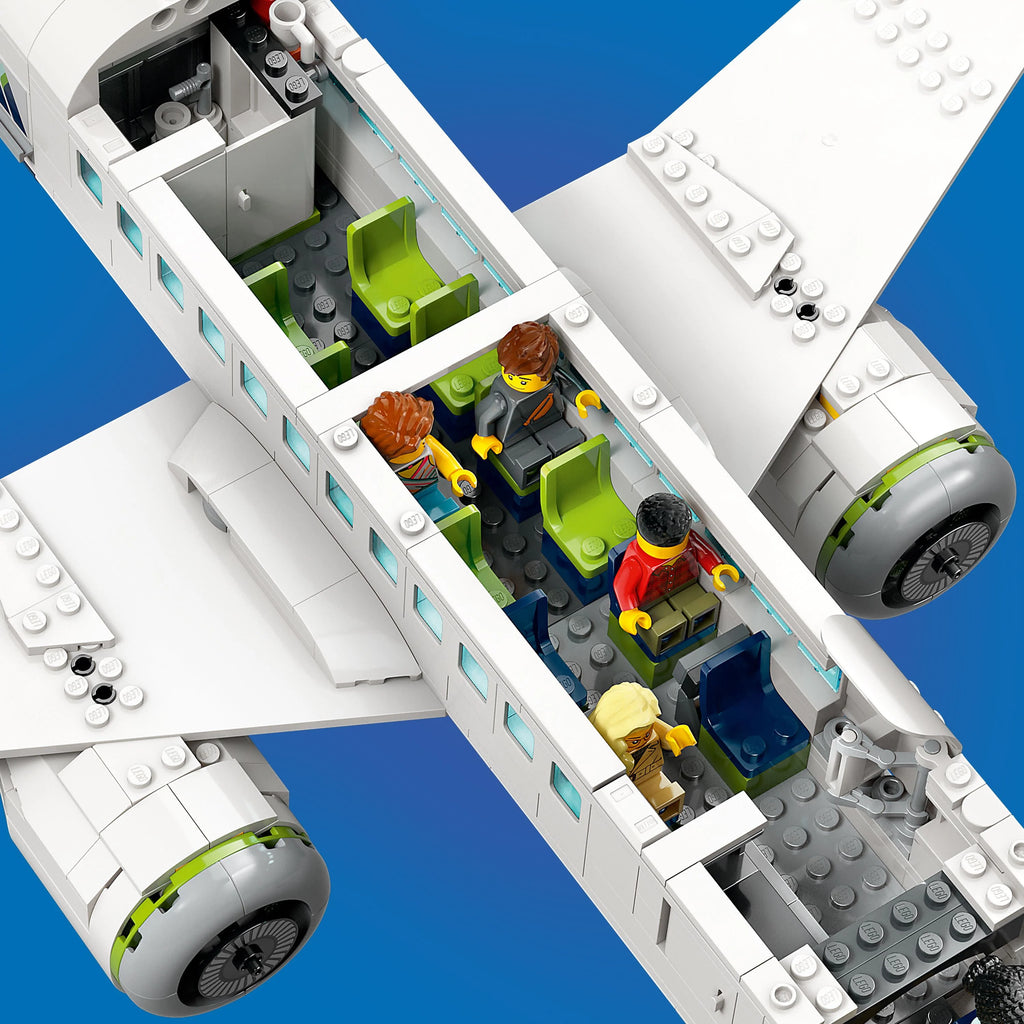 Airplane Building Toy Set with Passenger Bus and Minifigures N7183