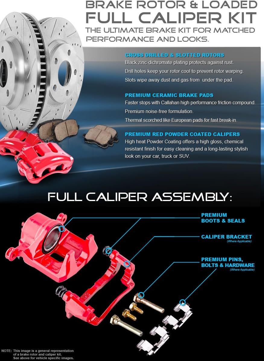 Premium OE 5 Lug Rotors + Ceramic Brake Pads + Clips G9965