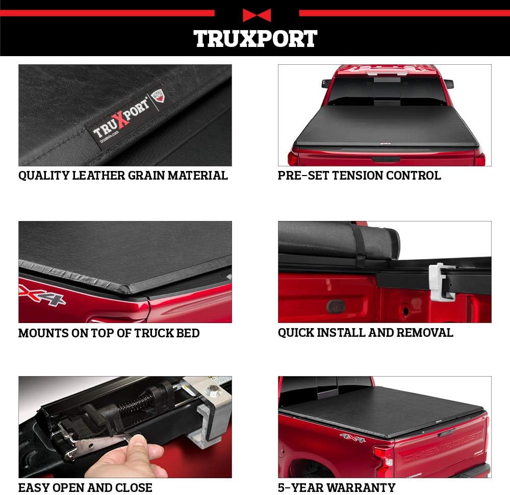 Soft Roll Up Truck Bed Tonneau Cover U369748