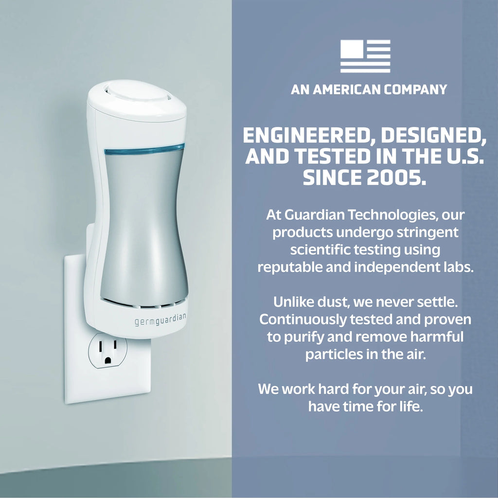 Pluggable Air Purifier with UV Sanitizer and Odor Reducer, White K2745