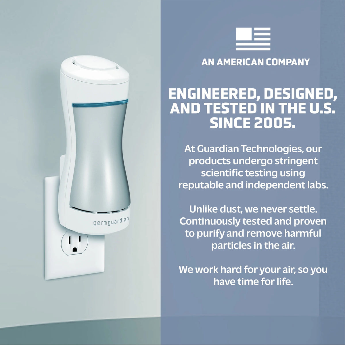 Pluggable Air Purifier with UV Sanitizer and Odor Reducer, White K2745
