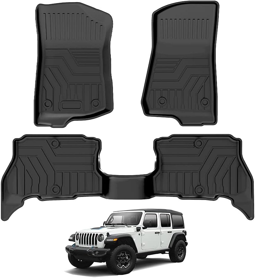 All-Weather TPE Floor Mat Liners Front & Rear Row Full Set S5665