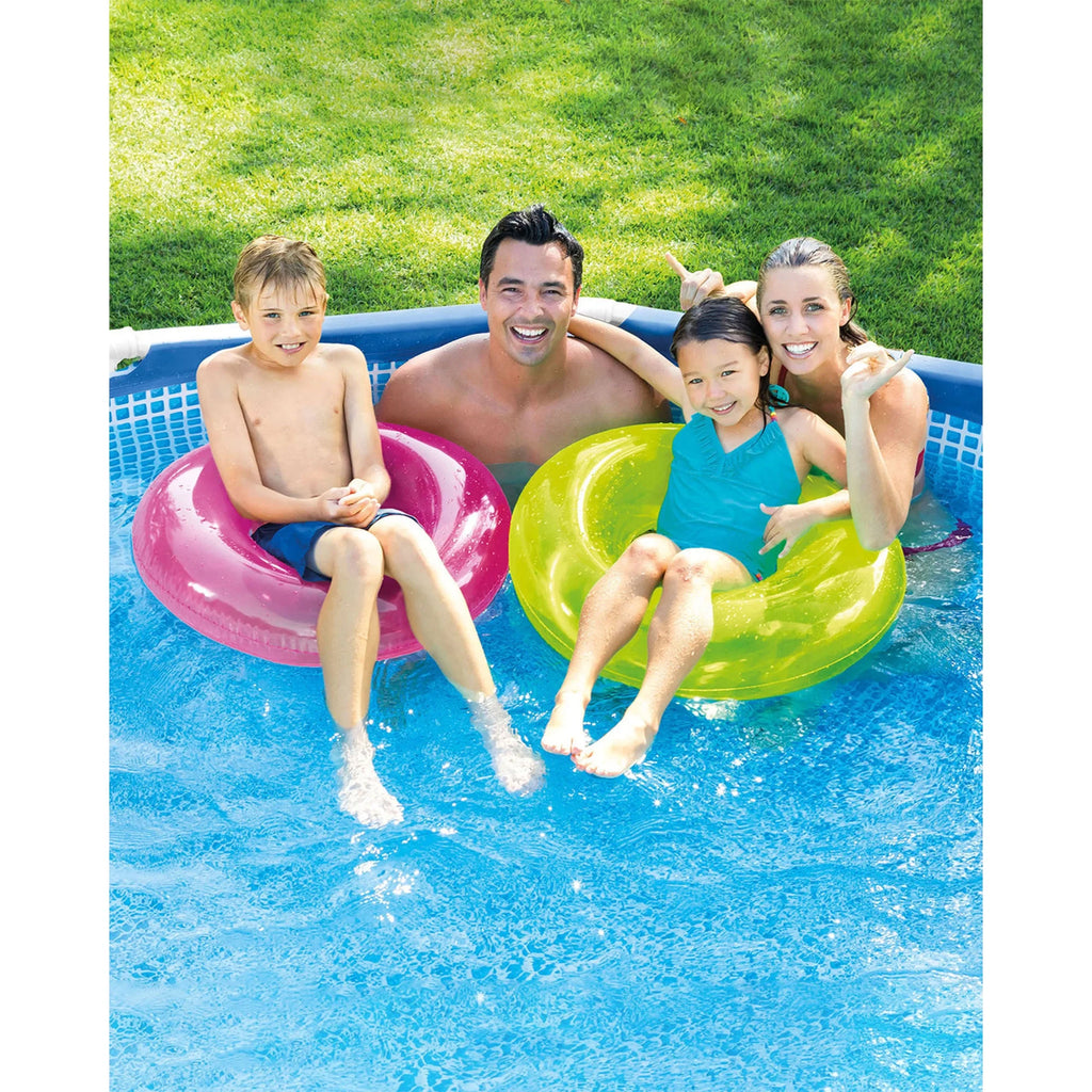 10' x 30 Metal Frame Round Above Ground Swimming Pool with Pump S134536
