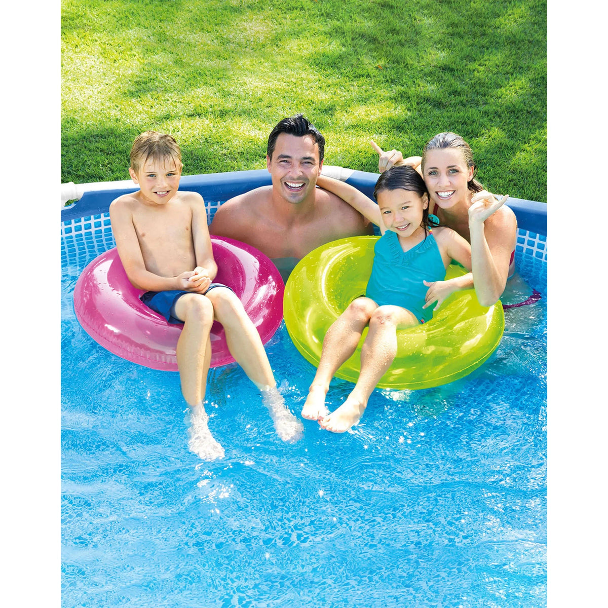10' x 30 Metal Frame Round Above Ground Swimming Pool with Pump S134536