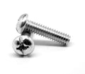 #10-24 x 3/8 Coarse Thread Machine Screw Combo (Phillips/Slotted) Pan Head Low Carbon Steel Zinc Plated D544