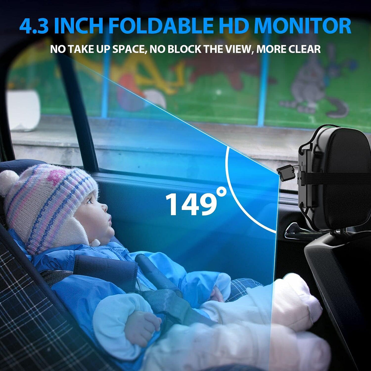 Baby Car Camera Mirror with Monitor Night Vision J3922