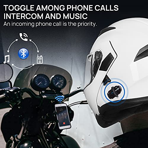 Bluetooth Modular Flip up Full Face Dual Visor Motorcycle Helmet DOT T441