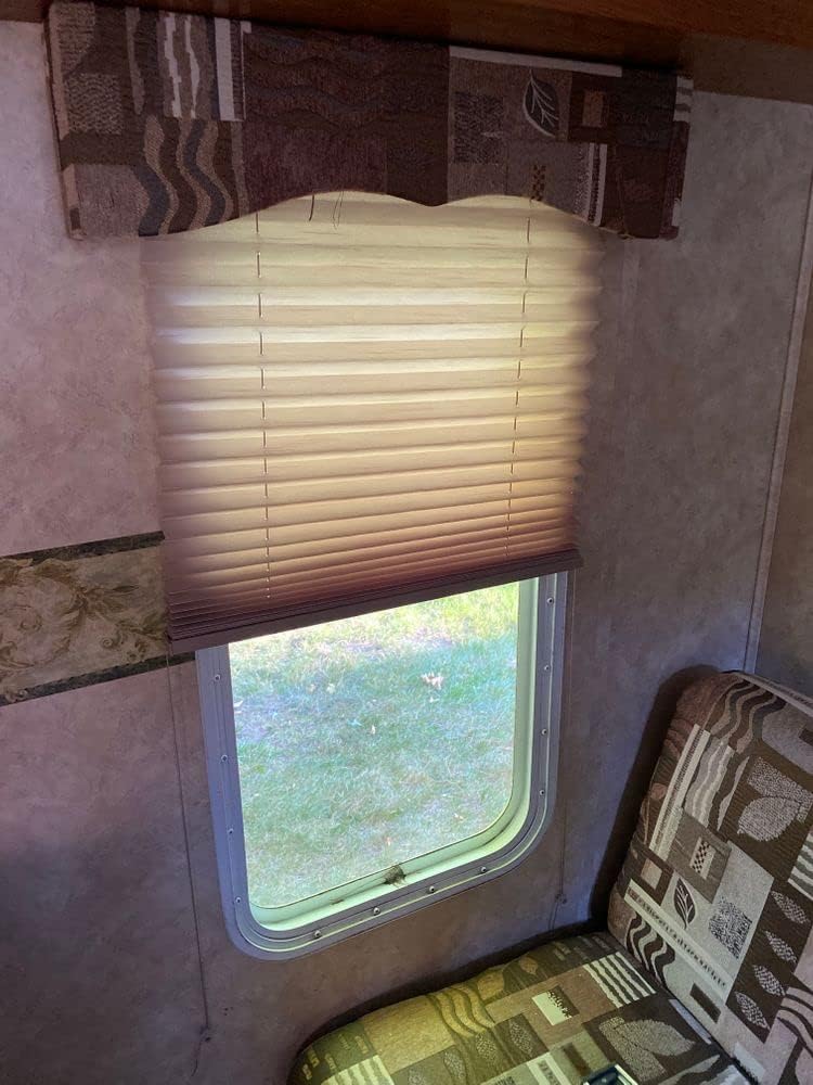 Cappuccino Pleated RV Window Shades 38 W x 24 L Z348