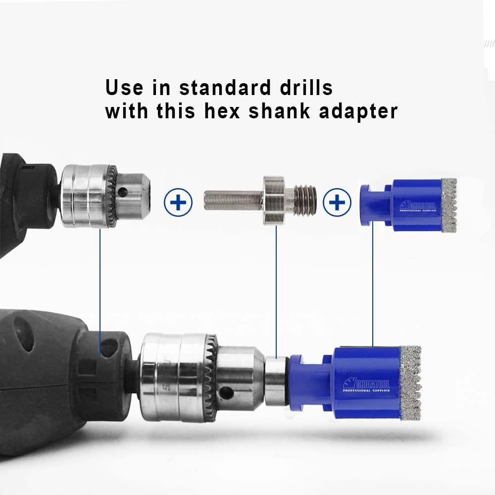 Diamond Drill Core Bits Kit Hole Saw Sets 10pcs Y51233
