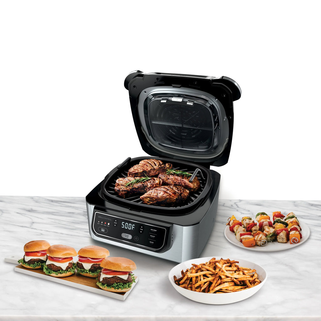 Black Indoor Grill with 4-qt Air Fryer L2722