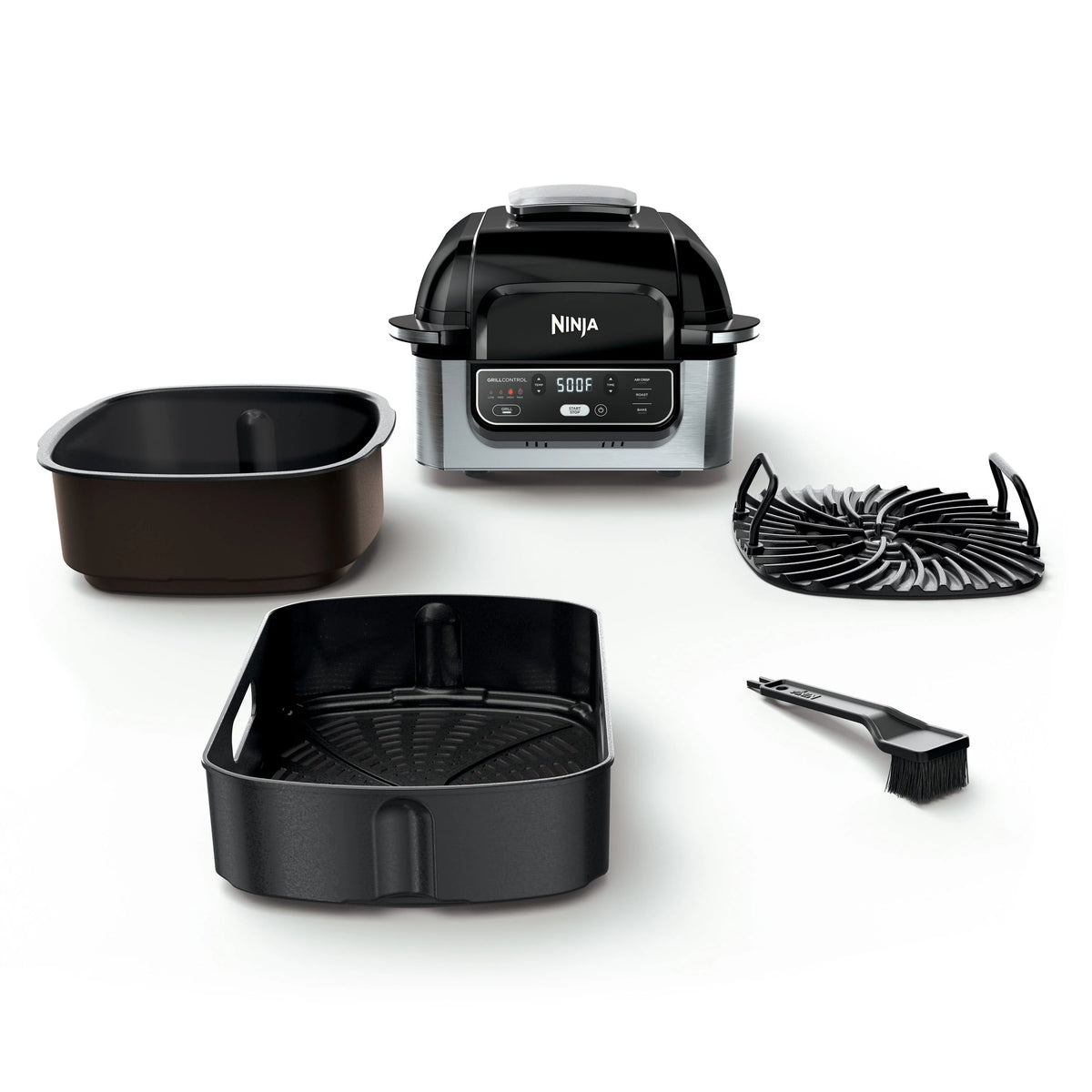 Black Indoor Grill with 4-qt Air Fryer L2722