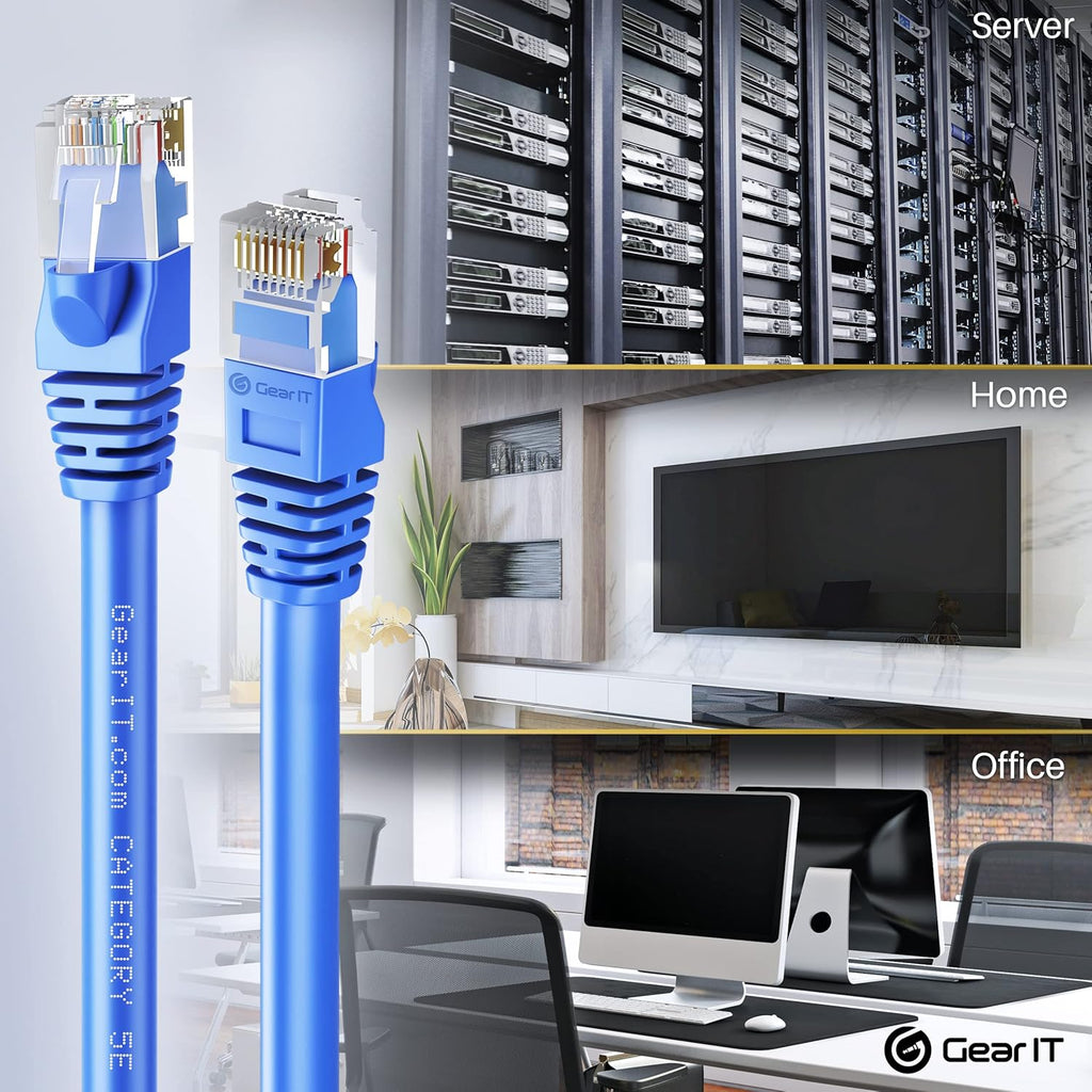 Cat5e Ethernet Patch Cable 1 Foot Blue M622515
