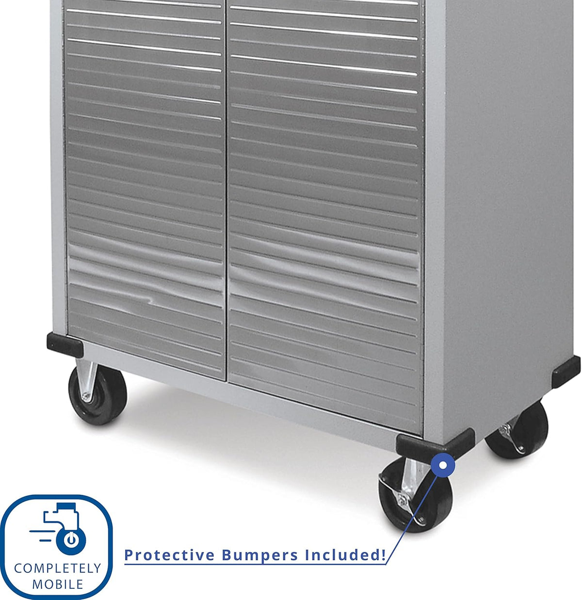 Full Door Rolling Storage Cabinet, 36" W x 18" D x 72" H, Granite Y427063