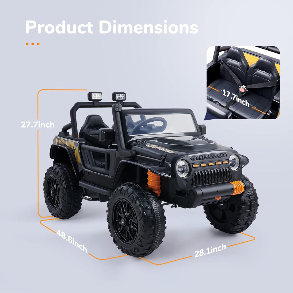Black Kids Ride On Car with Parent Remote Control V633619