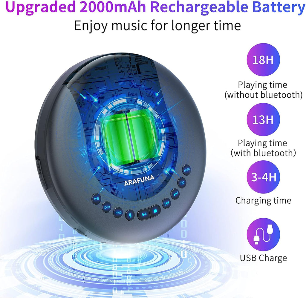 Portable CD Player with LCD Screen W709