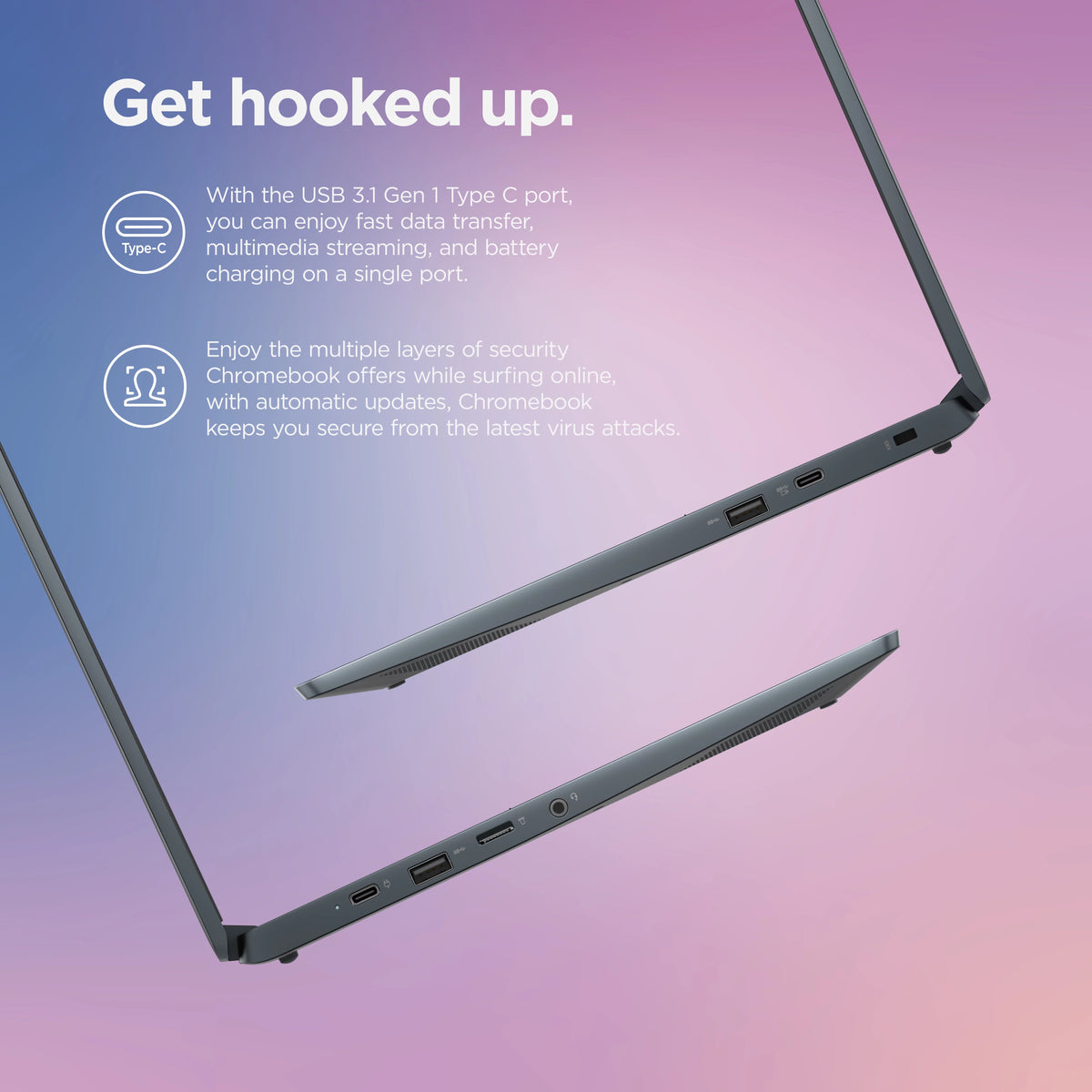 14" Abyss Blue ChromeBook with Headset Bundle G1418