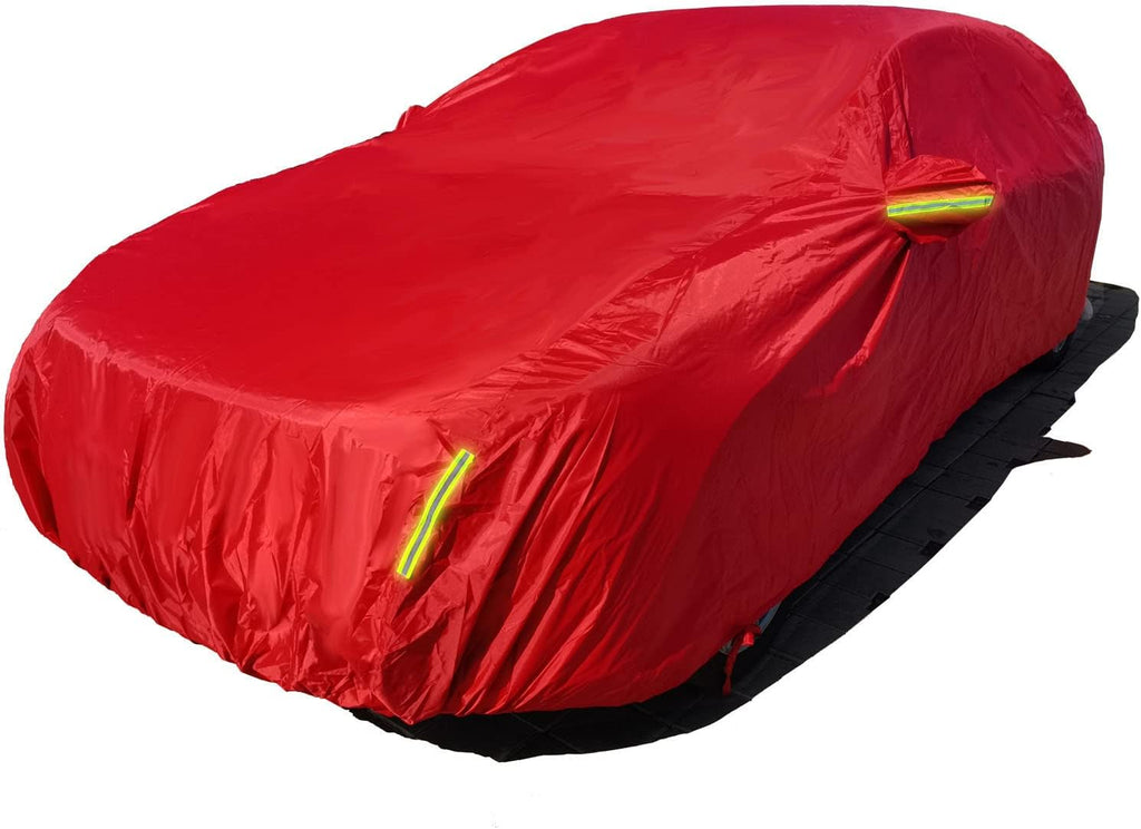 Red 216D Oxford Full Car Cover N199