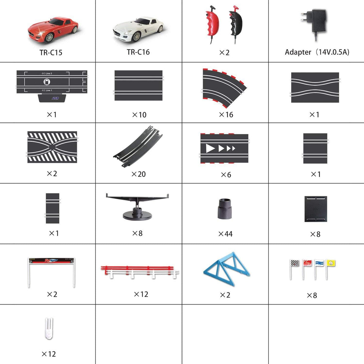 Slot car Set 1:43 Scale J8626