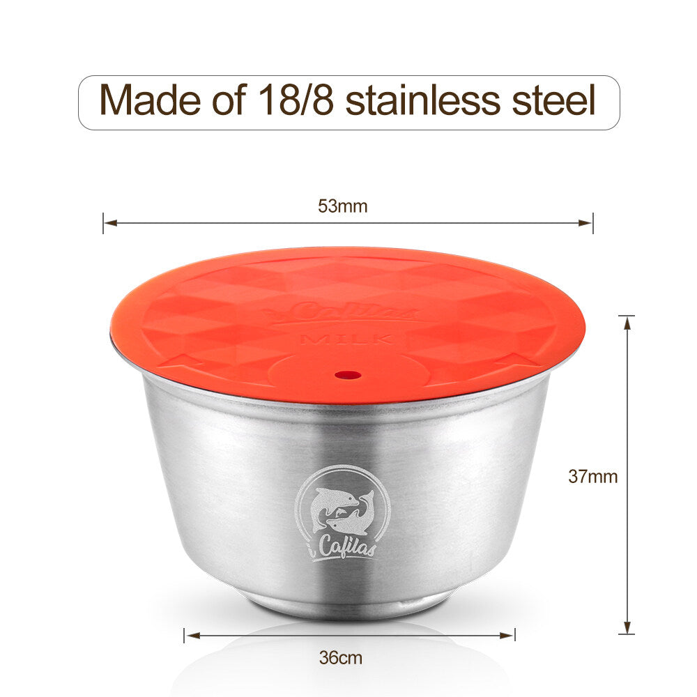 Reusable Stainless Steel Milk Capsule Compatible with Dolce Gusto T902