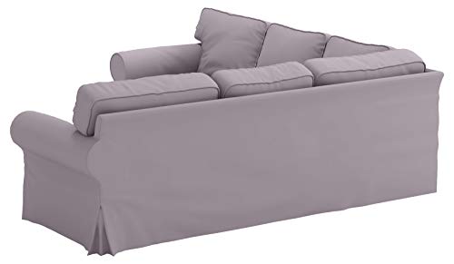 Polyester Flax Light Gray Slipcovers for 2 + 2 Sectional Corner Sofa W11404