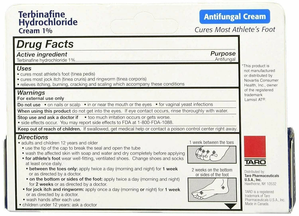 Terbinafine Hydrochloride Cream 1% 1 oz Pack of 3 F81276