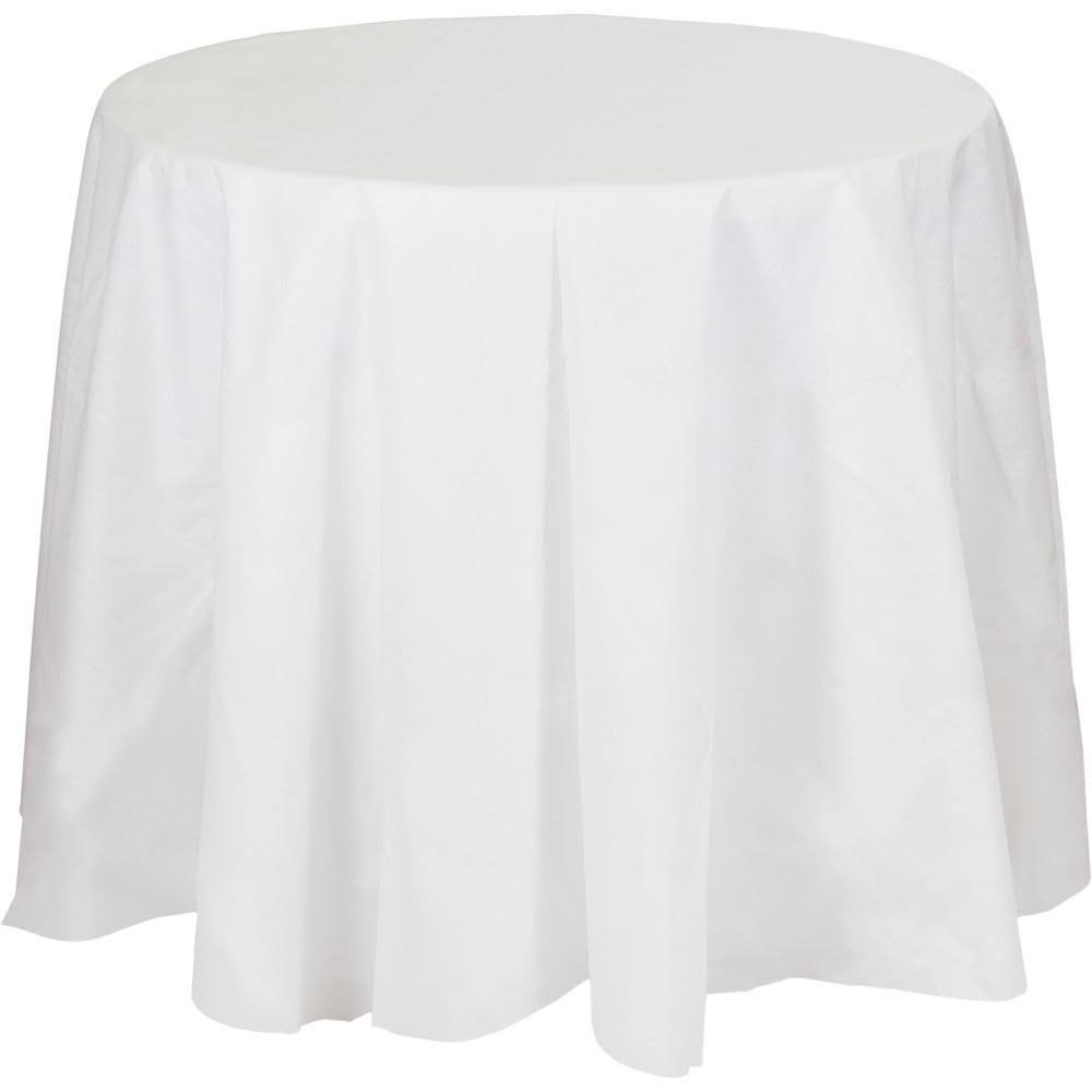 White Round Tablecover Case of 12 E55065
