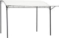 10 x 8ft Beige Metal Pergola with Side Awning I331002