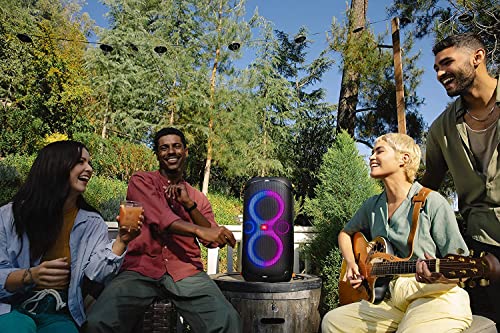 Portable Party Speaker with Built-in Lights - Black T75427