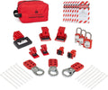 Breaker Lockout Tagout Kit with Red Safety Padlocks, Hasps and Tags I503
