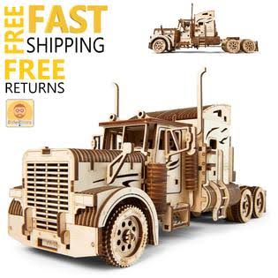 Wooden 3D Puzzle Semi Truck H8753