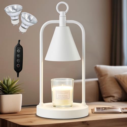 Gold with Black Electric Candle Warmer Lamp with Timer and 2 Bulbs U3798