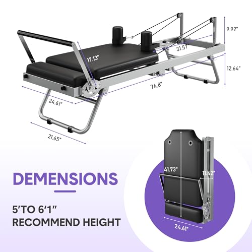Foldable Pilates Reformer Machine T791