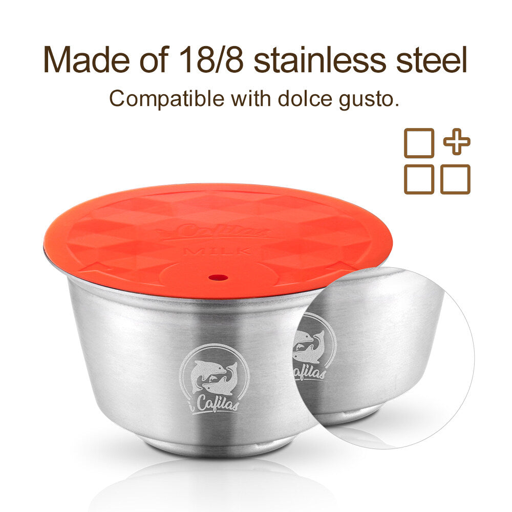 Reusable Stainless Steel Milk Capsule Compatible with Dolce Gusto T902