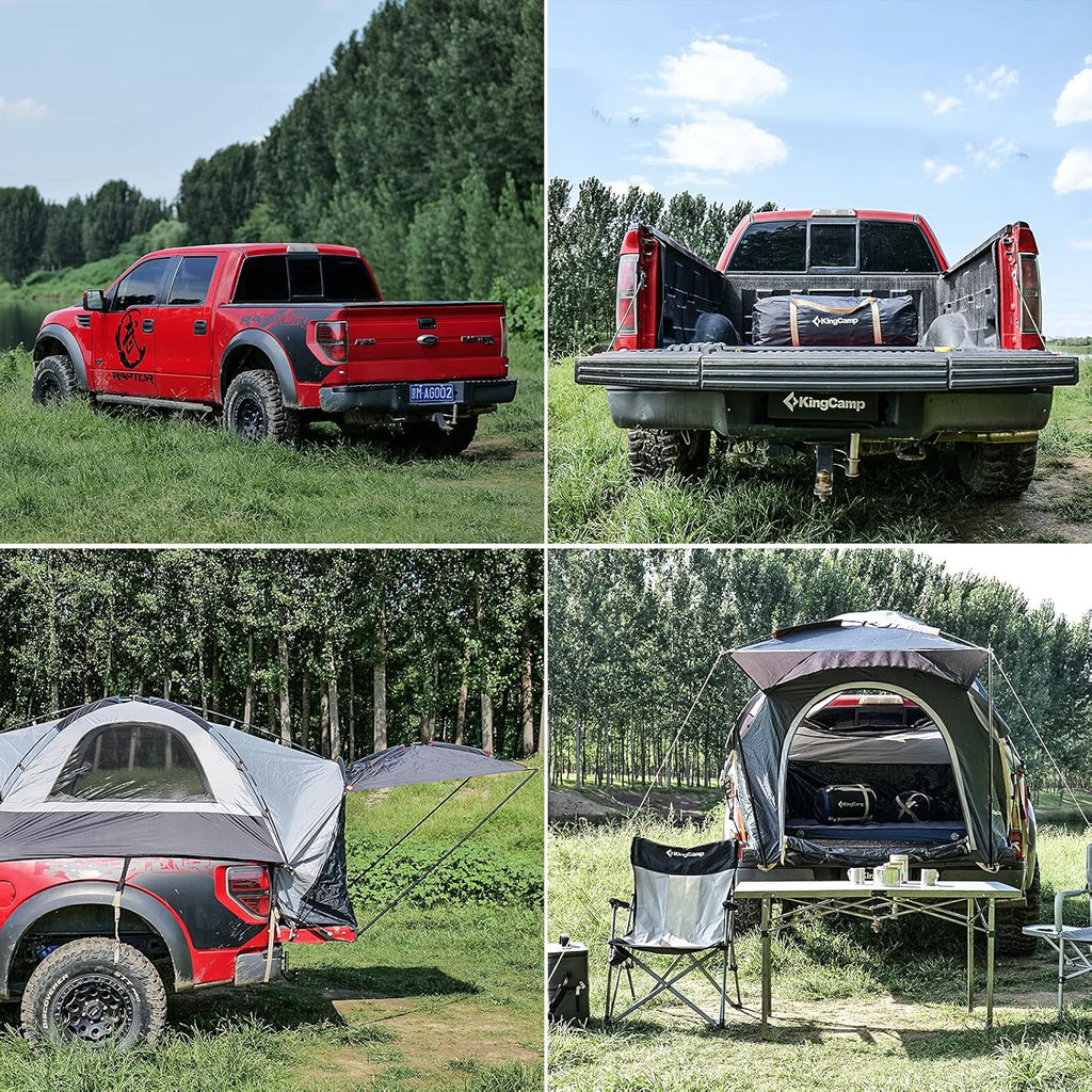 6.5 Foot 2 Person Truck Camping Tent with Sun Awning E5567