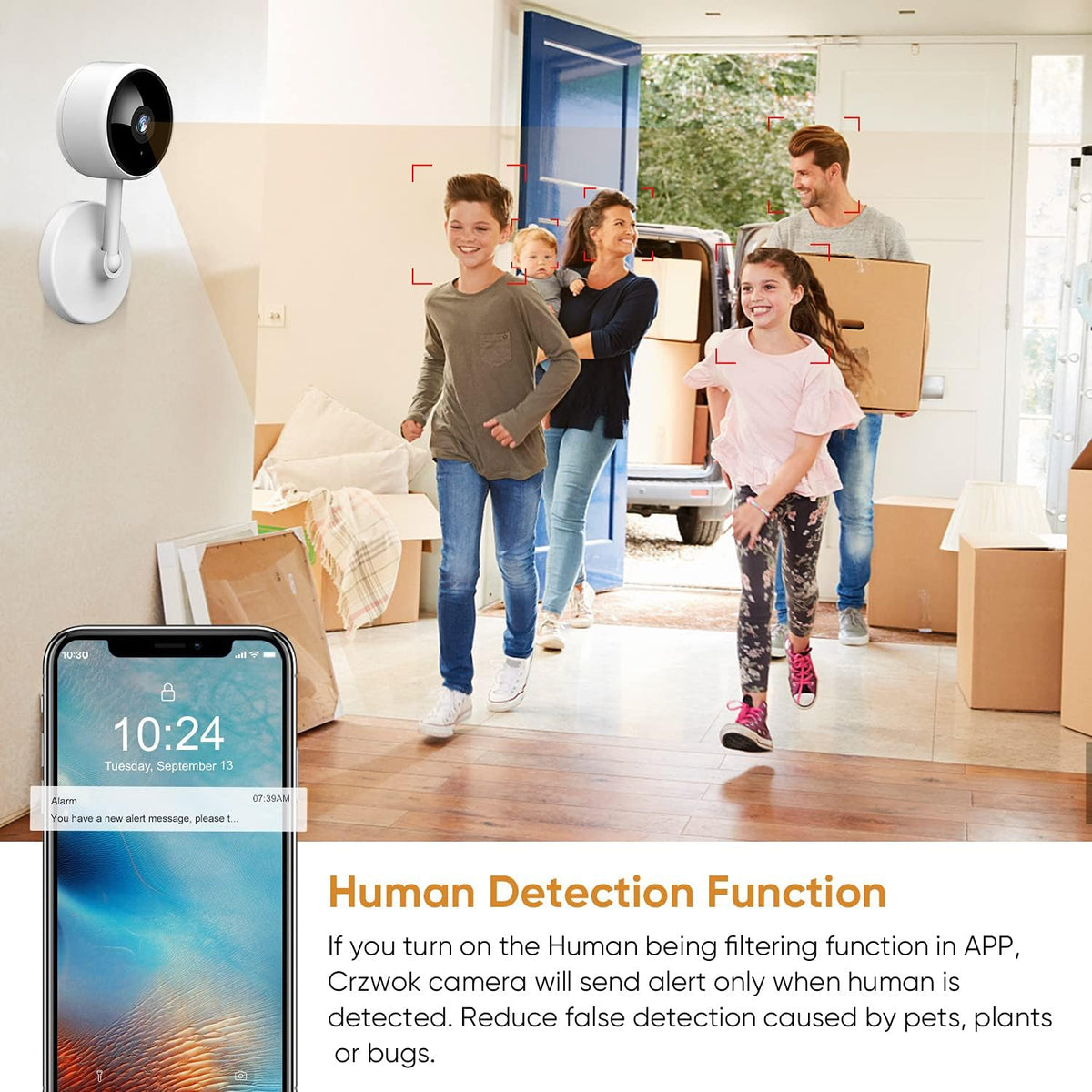 Indoor Security Camera 2 Pack 1080P WiFi Camera with Night Vision Q993042