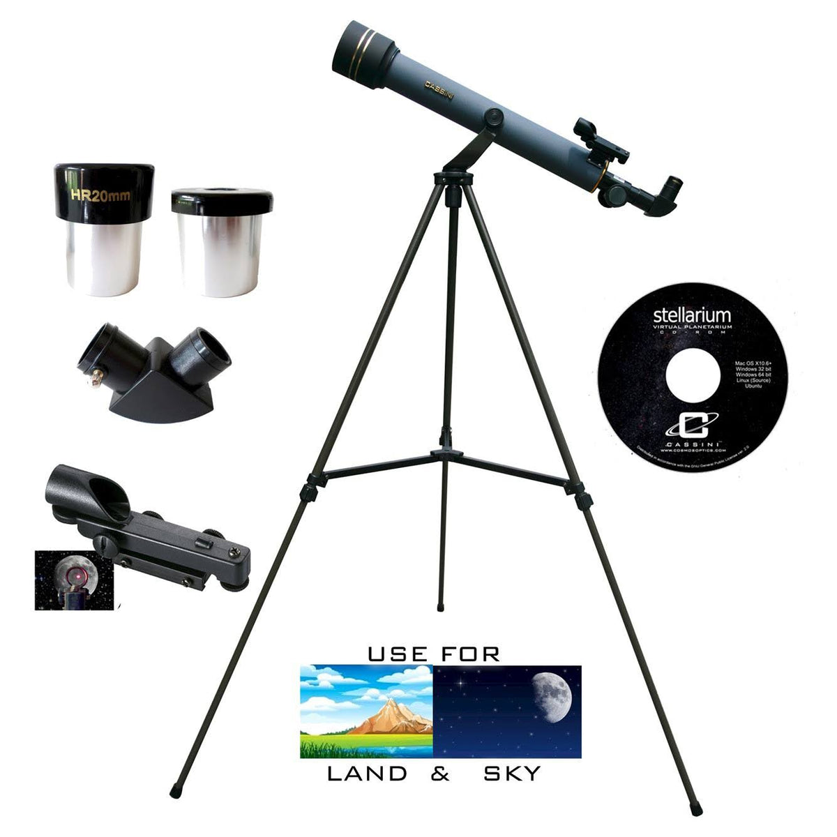 600mm x 50mm Refractor Telescope Y4122