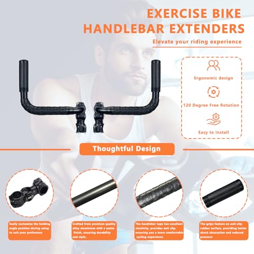 Handlebar Extender for Indoor Exercise Bikes, 1 Pair B38158