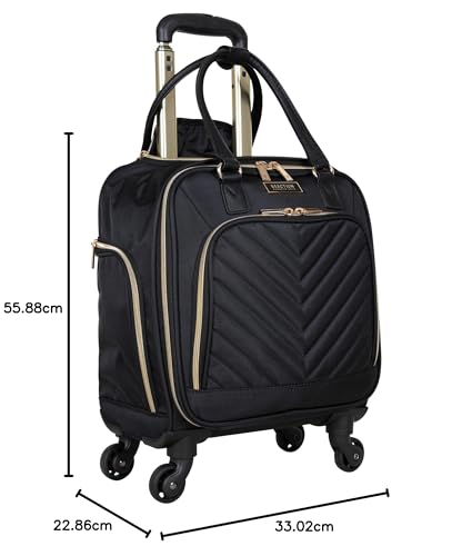 Black 24-Inch Quilted Luggage S569480