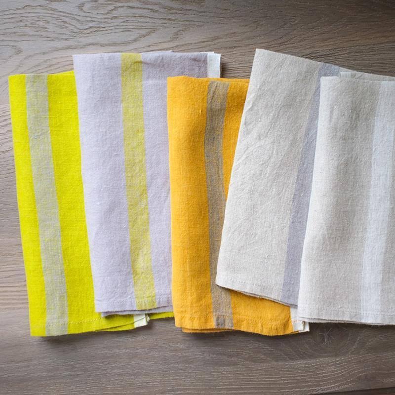 Linen Tea Towels Set of 2 Grey B1337