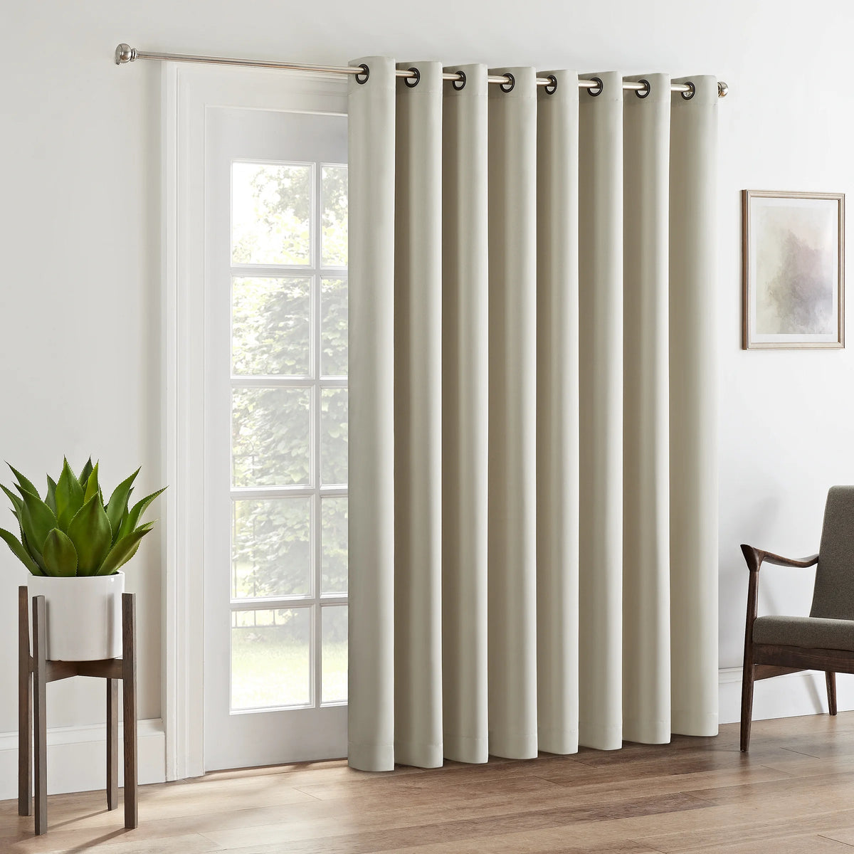 Stone Thermal Blackout Curtain Panel E927474