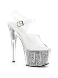 Clear Silver Glitter Inserts B949