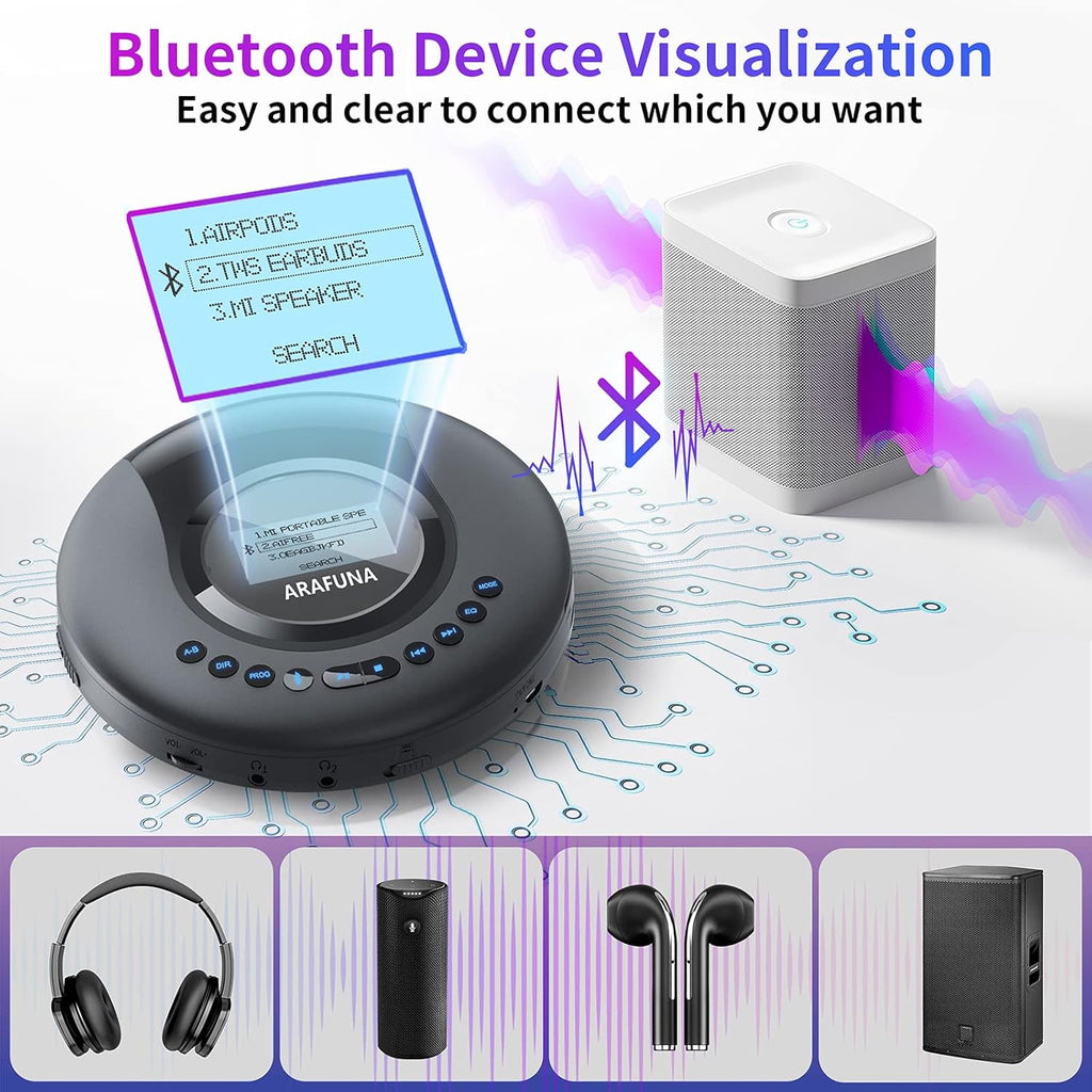 Portable CD Player with LCD Screen W709