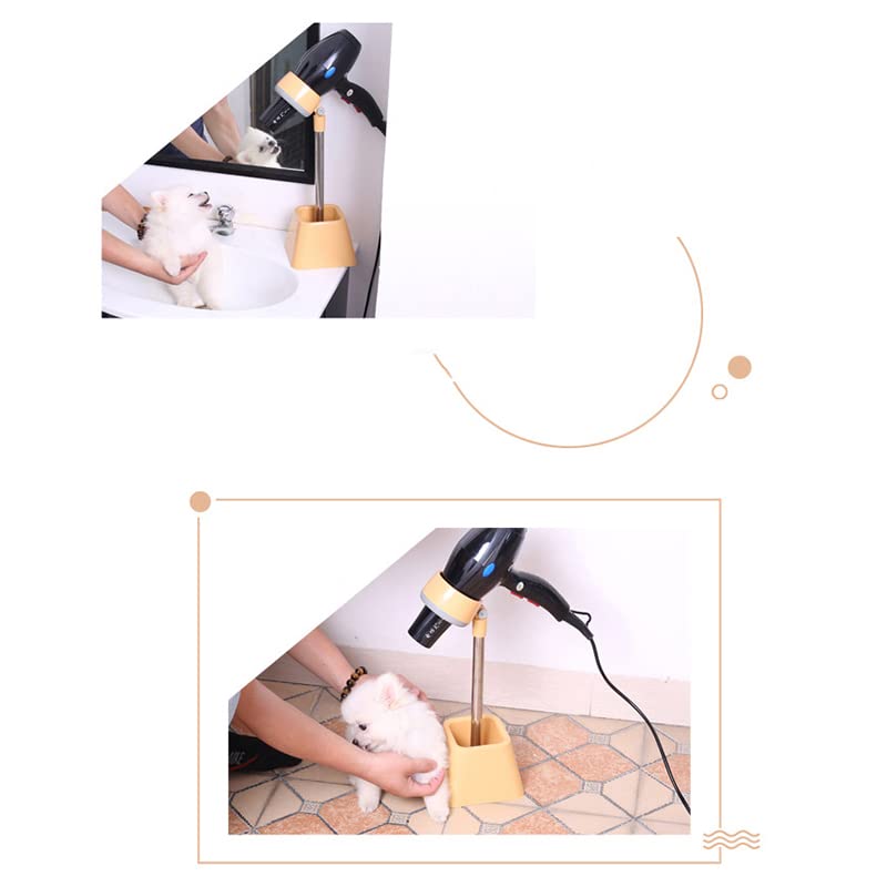 Beige Hair Dryer Stand with 180 Degree Rotation C120