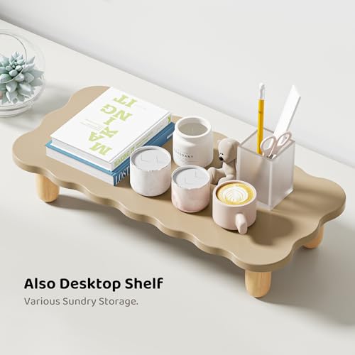 White Wood Monitor Stand Riser O59701