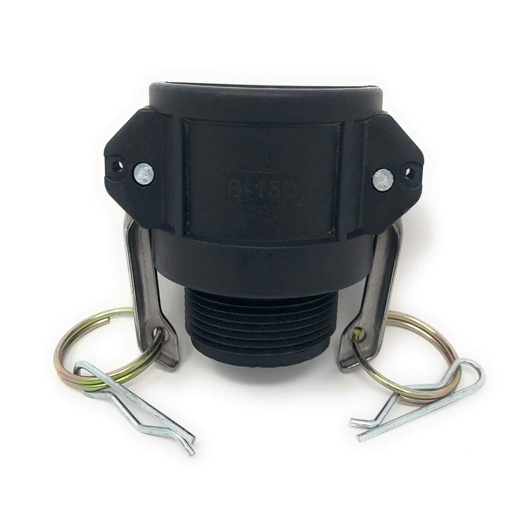 1-1/2 Female Camlock x 1-1/2 Male NPT Poly Cam Lock Fitting Pack of 2 Z1844