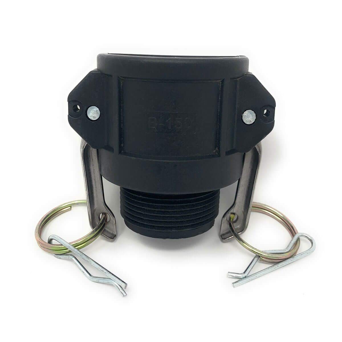 1-1/2 Female Camlock x 1-1/2 Male NPT Poly Cam Lock Fitting Pack of 2 Z1844