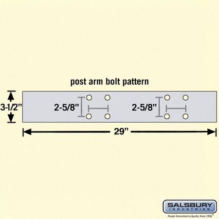 Silver 2 Sided Post for 4 Roadside Mailboxes Z583