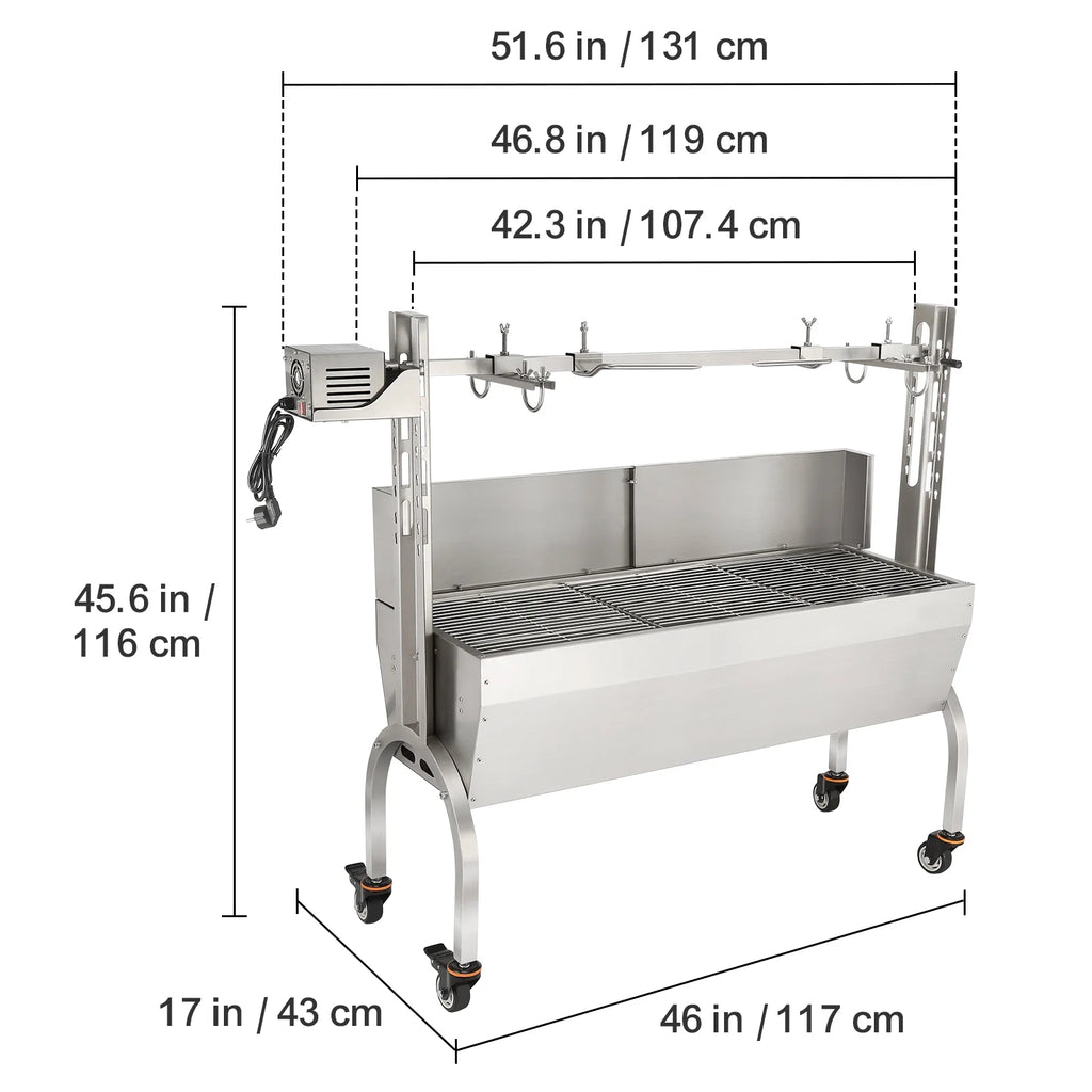 46 inches 50W 60KG Rotisserie BBQ Grill X851