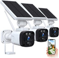 Wireless Solar Security Camera System 4 x 3MP with Base Station F100